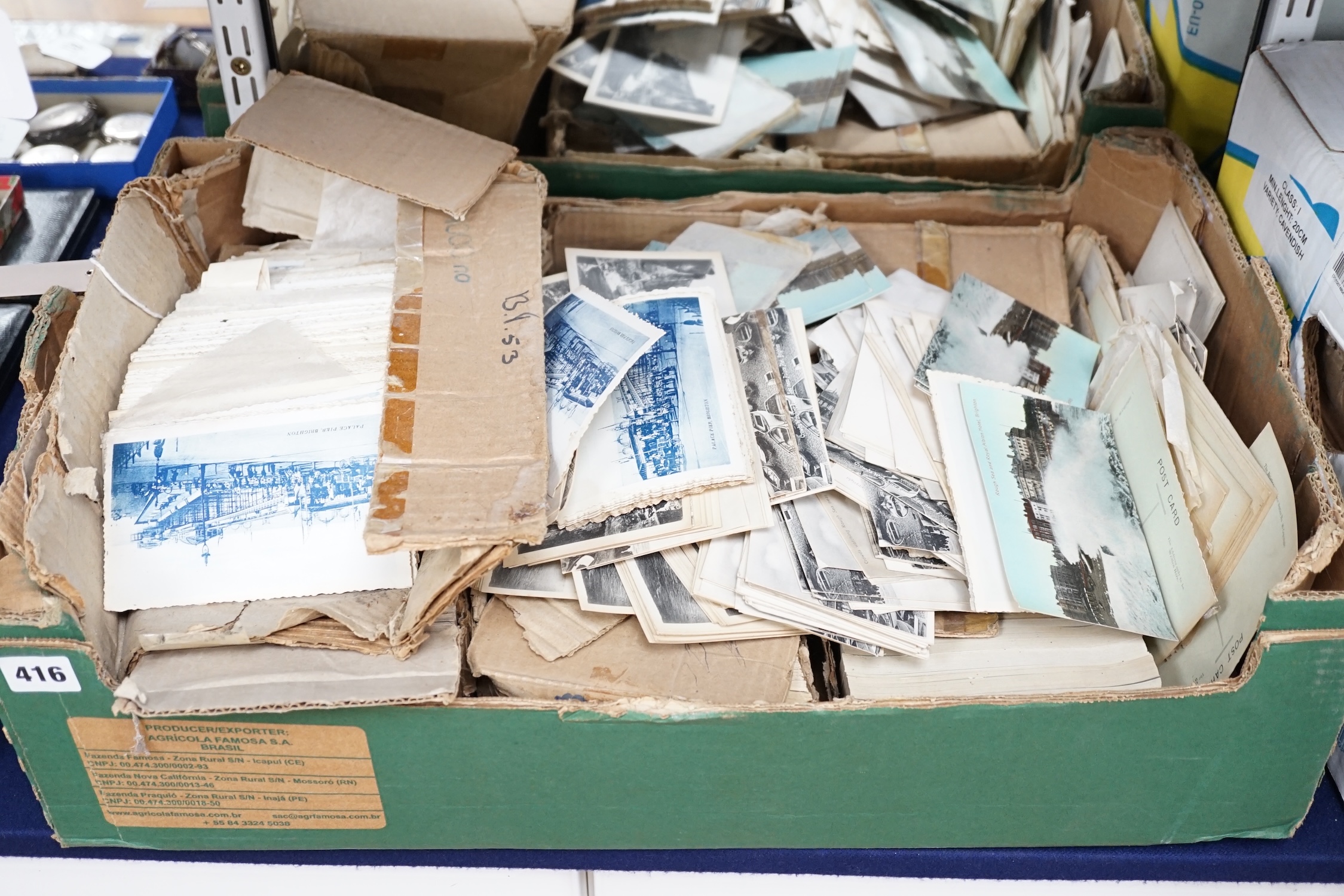A large quantity of Brighton and Hove postcards, many duplicates. Condition - fair